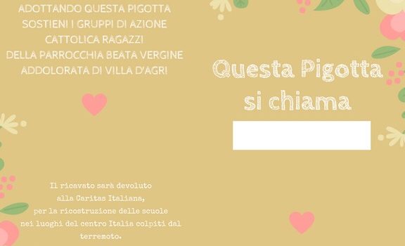 Domenica 9 aprile… “Adotta una Pigotta”